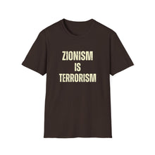 Load image into Gallery viewer, Zionism is Terrorism Unisex Softstyle T-Shirt
