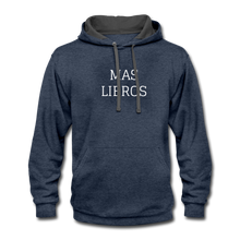 Load image into Gallery viewer, Mas Libros Contrast Hoodie - indigo heather/asphalt