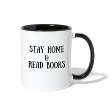 Load image into Gallery viewer, Stay Home & Read Books Contrast Coffee Mug - white/black