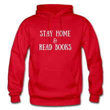 Load image into Gallery viewer, Stay Home & Read books Unisex Adult Hoodie - red