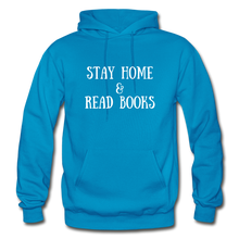 Load image into Gallery viewer, Stay Home & Read books Unisex Adult Hoodie - turquoise