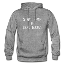 Load image into Gallery viewer, Stay Home & Read books Unisex Adult Hoodie - graphite heather