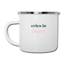 Load image into Gallery viewer, Cries in Cancer Camper Mug - white