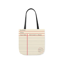 Load image into Gallery viewer, Library Card Polyester Canvas Tote Bag
