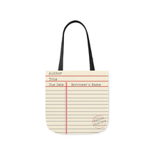 Load image into Gallery viewer, Library Card Polyester Canvas Tote Bag
