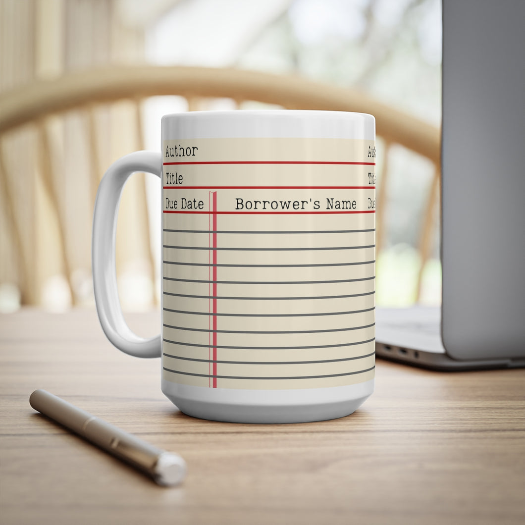 Library Card Coffee Cup 15oz