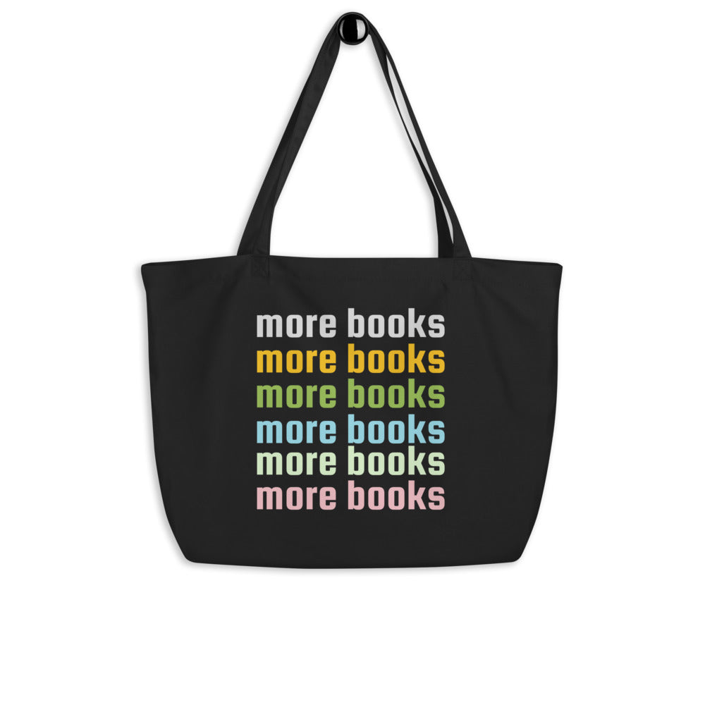 More Books Large organic tote bag