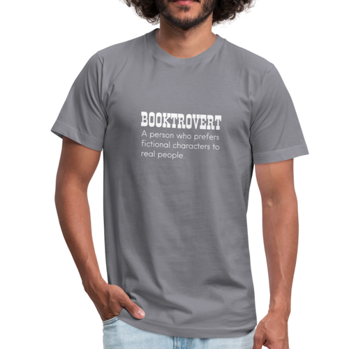 Booktrovert Unisex Jersey T-Shirt by Bella + Canvas - slate