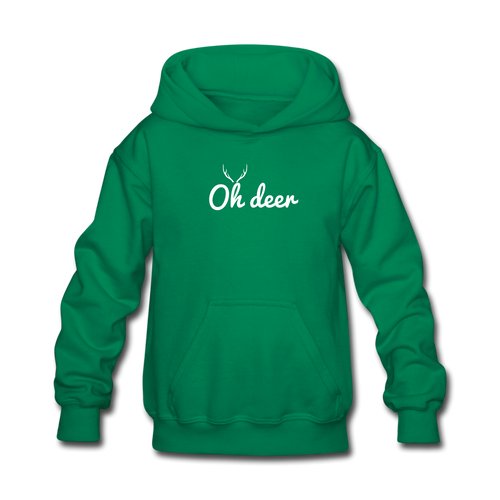 Oh Deer Kids' Hoodie - kelly green