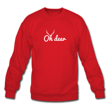 Load image into Gallery viewer, Oh Deer Crewneck Sweatshirt - red
