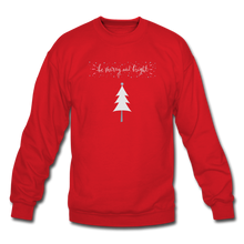 Load image into Gallery viewer, Be Merry &amp; Bright Crewneck Sweatshirt - red
