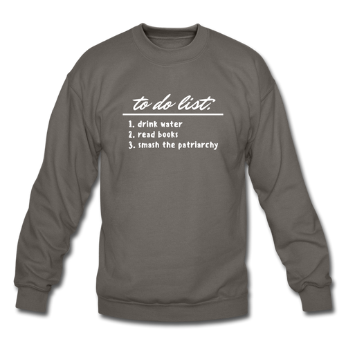 To do list Crewneck Sweatshirt - asphalt gray