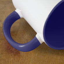 Load image into Gallery viewer, Stay Home &amp; Read Books Contrast Coffee Mug - white/cobalt blue
