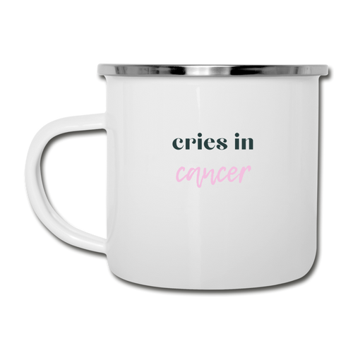 Cries in Cancer Camper Mug - white