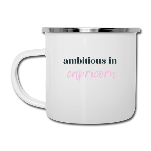 Ambitious in Capricorn Camper Mug - white