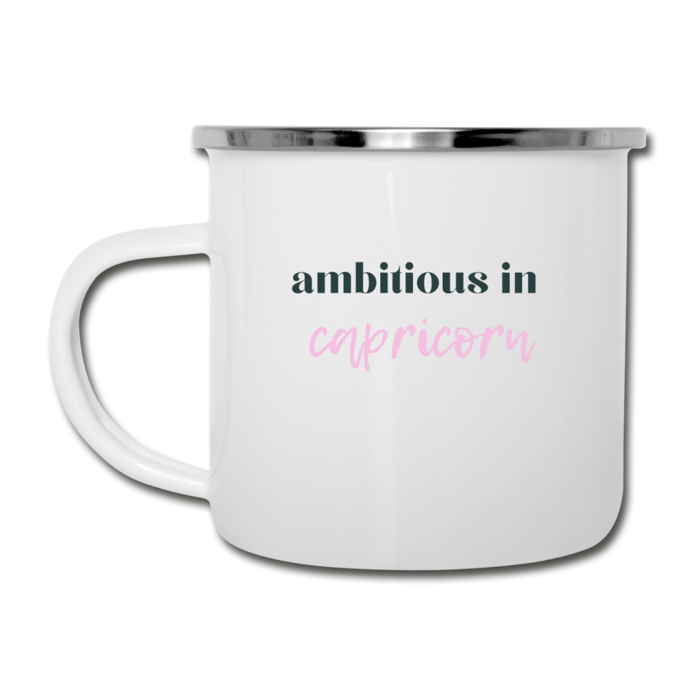 Ambitious in Capricorn Camper Mug - white