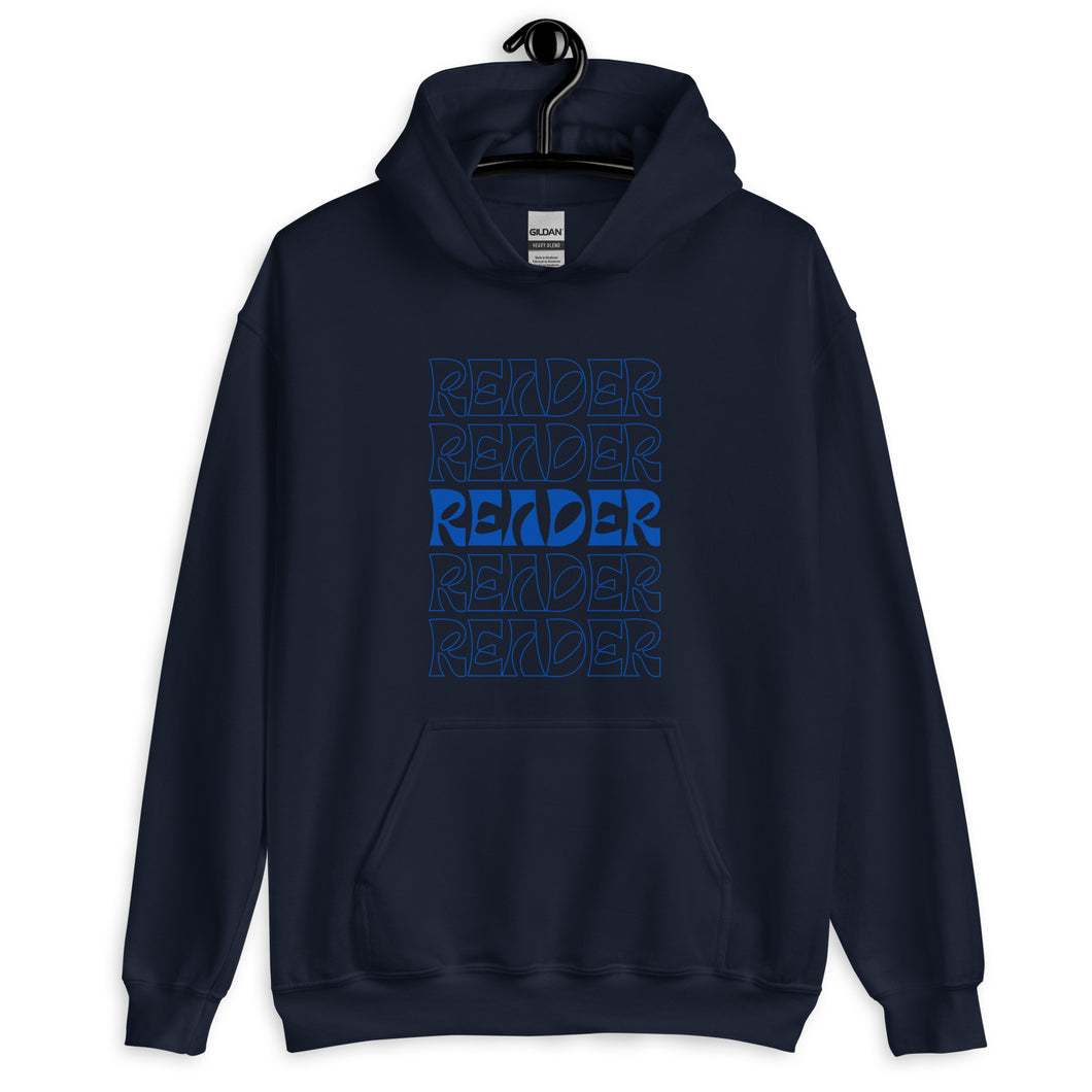 Reader (blue) Unisex Hoodie
